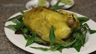 Gà hấp muối Steamed chicken on a bed of rock salt [upl. by Riatsala]