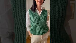 The Ultimate Crochet V Neck Vest Pattern crochet crochetpatterns crochettutorial shortscrochet [upl. by Leopold]