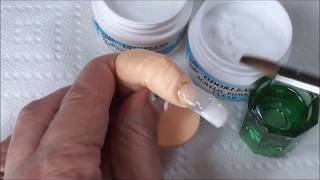 ODORLESS ACRYLIC FRENCH WHITE NAIL TUTORIAL [upl. by Copeland]