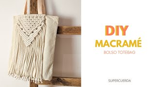 DIY Bolso tote bag macramé Tutorial paso a paso para principiantes [upl. by Harbour]