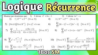 Raisonnement par Récurrence  Logique mathématique 1Bac SM  Exercices Corrigés [upl. by Elatan898]