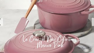 Le Creuset New Colorway  Mauve PinkKitchen Essentials Enameled Cast Iron October 2024 [upl. by Llohcin277]