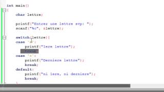 LANGAGE C  21  Linstruction switch [upl. by Aicertap788]