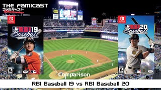 RBI 19 vs RBI 20 Comparison  Direct Feed Gameplay  Switch [upl. by Anawit]