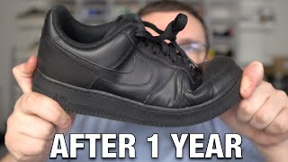 I Wore the BLACK NIKE AIR FORCE 1 Everyday for a YEAR Pros and Cons [upl. by Bradford915]