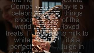 International Chocolate Day  Importence of September importenceofdays datethatmatters [upl. by Derraj100]