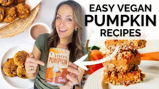 7 Vegan PUMPKIN Recipes You Wont Believe Are SO EASY [upl. by Yetnom]