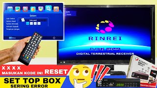 CARA RESET SET TOP BOX RINRE DVB T2 KE SETELAN PABRIK [upl. by Yrrep387]