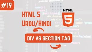 How to use section vs div tag in html  UrduHindi [upl. by Atinej]