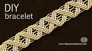 Wavy Macramé ZigZag Bracelet Tutorial ╳╳╳╳ [upl. by Eelrebmyk]