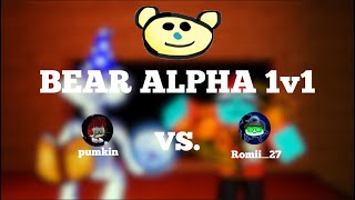 bear alpha 1v1 colab wity my roblox friend pumkin [upl. by Sarchet183]