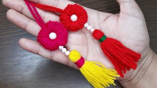 How to make a tassels Super Easy woolen craft idea shorts [upl. by Vyse876]