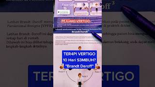 Terapi VERTIGO dg Latihan Brandt Daroff Bisa Sembuh 10 Hari latihan buat Pejuang Vertigo vertigo [upl. by Helmer]