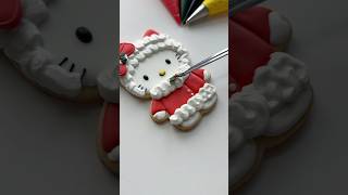 Christmas Hello Kitty cookie♥️ recipes and supplies linked in my bio cookiedecorating asmr [upl. by Hallett951]