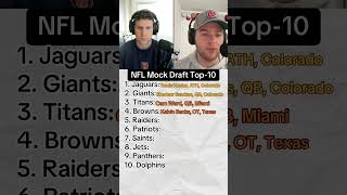 NFL Mock Draft Top10 20 nfldraft mockdraft patriots jets [upl. by Frederique]