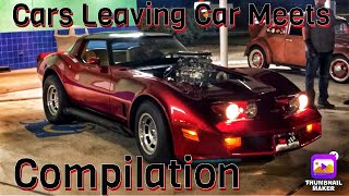 Cars Leaving Car Meets Compilation 2024 [upl. by Annaej169]