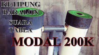 Review ketipung paralon suara tabla dengan tutup pipa [upl. by Yreffeg]