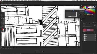 Infographie pour la sérigraphie E01  dessin au trait avec Photoshop [upl. by Ailices]