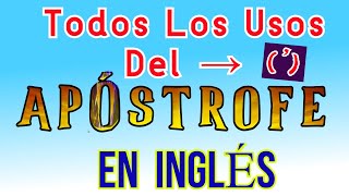 como usar el apóstrofe en Ingles posesivo sajón [upl. by Sheridan]