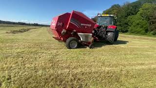 Massey Ferguson 5480 Welger Baler [upl. by Erickson]