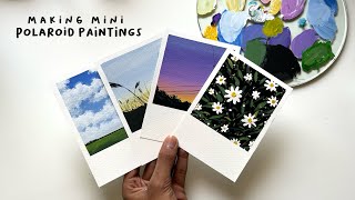 Making mini polaroid paintings 🫶 [upl. by Highams]