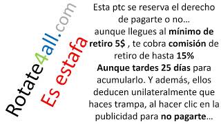 Rotate4allcom Es estafa es scam [upl. by Phelips609]