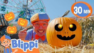 🎢 Blippi’s Wild Pumpkin Halloween Rollercoaster Ride 🎃  Halloween Fun amp Learning for Kids [upl. by Einneb]