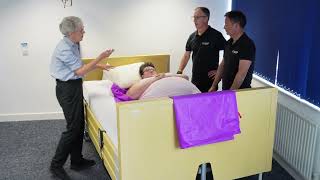 Turning a Plus Size Patient on their Side Using a Tubular Slide Sheet [upl. by Illil]