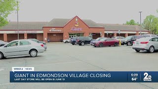 Giant Edmondson Village store closing [upl. by Notyalk]