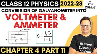 Conversion of Galvanometer Into Voltmeter amp Ammeter Class 12 Physics Chapter 4 [upl. by Siroved982]