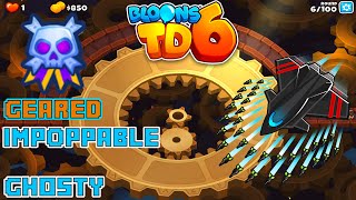 Bloons TD6 • Geared Impoppable Tutorial • New Map [upl. by Elynad467]