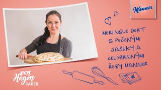 Meringue dort s pečenými jablky a celozrnnými řezy Manner [upl. by Arymas]