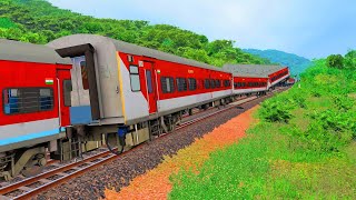 SABARMATI EXPRESS TRAIN ACCIDENT ANIMATION  Kanpur Train Derailed [upl. by Haletta248]