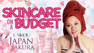 Budget Skincare Review  LAIKOU JAPANESE SAKURA  Lexi Tries [upl. by Atwekk727]