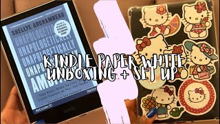 Kindle Paperwhite 11th Edition Unboxing  Set up [upl. by Nilya]