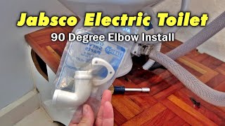 Update on the Jabsco Electric Toilet  Added 90 Degree Elbow for A Neater Installation [upl. by Drawe]