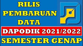 PEMBARUAN APLIKASI DAPODIK 2022C SEMESTER GENAP  CARA INSTAL DAN UPDATE DAPODIK 2022C [upl. by Nnaeirrac958]