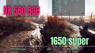 GTX 1650 super vs RX 580 8gb [upl. by Lucier]