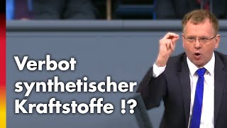 AfD im Bundestag über das europaweite Verbot von synthetischen Kraftstoffen für Verbrennungsmotoren [upl. by Toiboid]