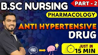 anti hypersensitive  BSc NURSING 3rd sem  pharmacology antihypertensive drugs  bsc nursing 2024 [upl. by Ayrad]