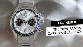 QUICK LOOK The new TAG Heuer Carrera Glassbox Chronograph Panda Dial and now with steel bracelet [upl. by Dorrehs]