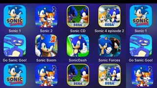 Sonic Forces Go Sanic Goo Sonic Dash Sonic Boom Sonic Runners Sonic Racing Sonic 2 Sonic 1 [upl. by Anerat746]