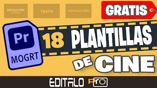 18 Plantillas de Texto CINE para PREMIERE  🎁 PACK GRATUITO [upl. by Sew809]