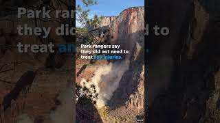 No injuries reported after large rockslide closes hiking trail in Zion National Park Shorts [upl. by Salohci]