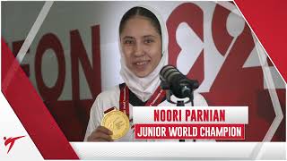 INTERVIEW NOORI PARNIAN 62KG JUNIOR WORLD CHAMPION 2024 CHUNCHEON [upl. by Betti]