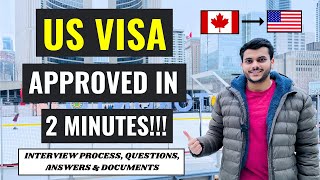 US B1B2 TOURIST VISA INTERVIEW QUESTIONS amp WHOLE PROCESS 2024  GOT VISA IN 2 MINUTES [upl. by Benetta843]