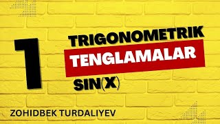 Trigonometrik tenglamalar SINUS [upl. by Madelon]