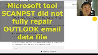 MICROSOFT SCANPST did not fully repair OUTLOOK PST Data File [upl. by Cenac]