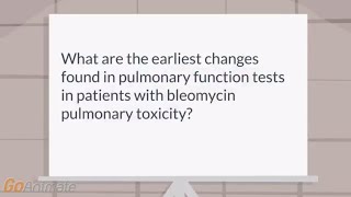 What are the first findings of bleomycin pulmonary toxicity [upl. by Hochman]