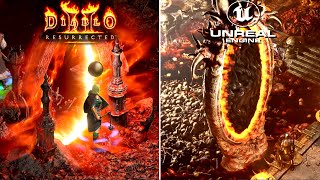 Diablo 2 Unreal Engine 5 vs Ressurected Comparison  Durance of Hate ACT 3 [upl. by Gerhan]